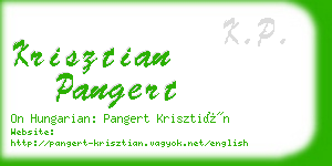 krisztian pangert business card